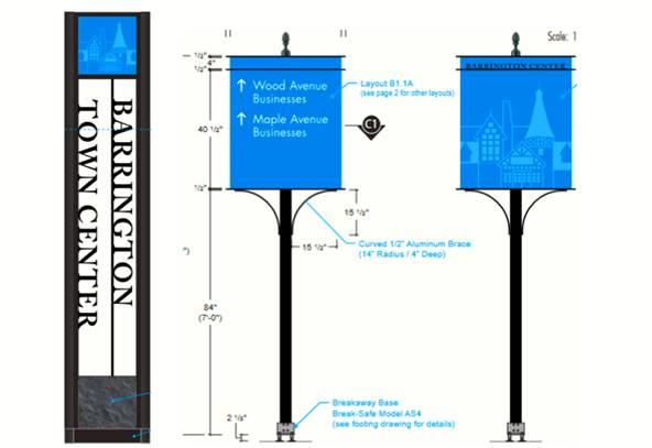 Town Center signs